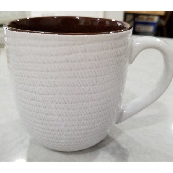 California Pantry white textured brown interior coffee mug large retired - Picture 1 of 9